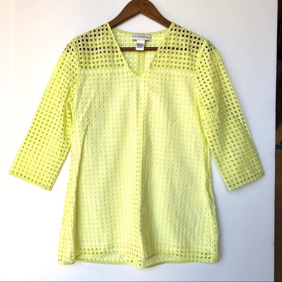 NWOT Doncaster Citrine Trench Eyelet Tunic - Picture 2 of 10